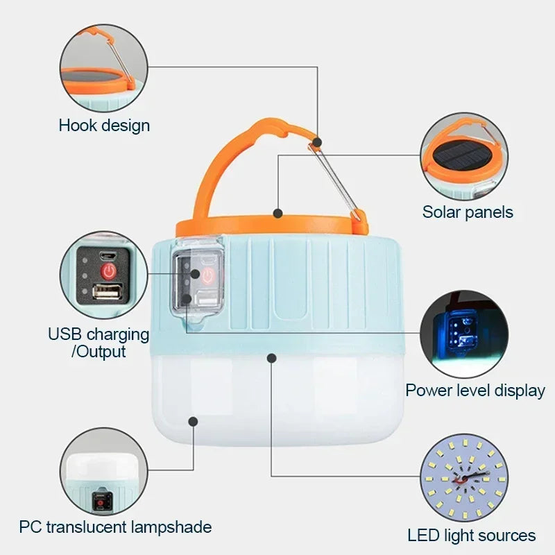 Camping Lantern with Remote Control - Rechargeable Power Bank
