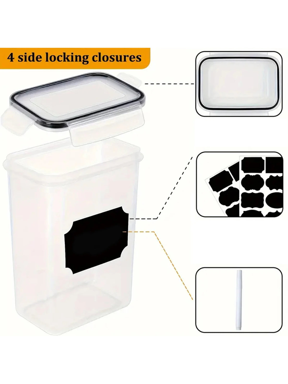 Airtight Food Storage Containers with Labels - 24pcs Organizers