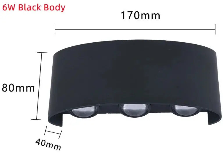 Modern LED Wall Sconce – Waterproof  Aluminium, Outdoor Wall Lamp.