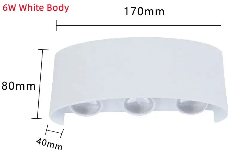 Modern LED Wall Sconce – Waterproof  Aluminium, Outdoor Wall Lamp.