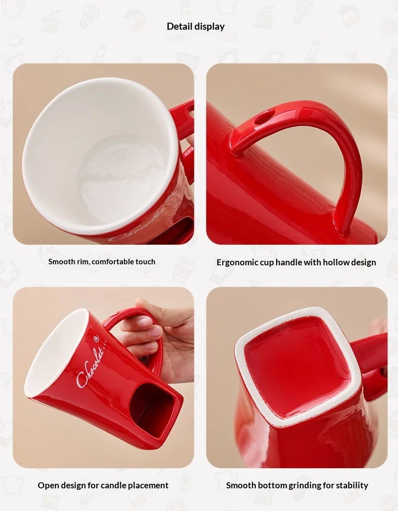 Chocolate Melting Fondue Mug with Fork