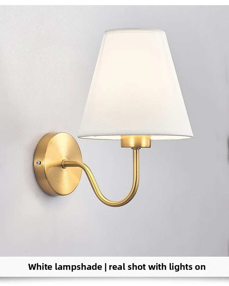 Modern Fabric Wall Lamp – Bedside Sconce for Bedroom, Hallway & Stairs.