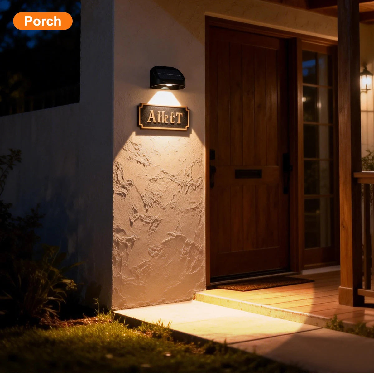 House Number Lamp with Auto On/Off RGB Color Changing