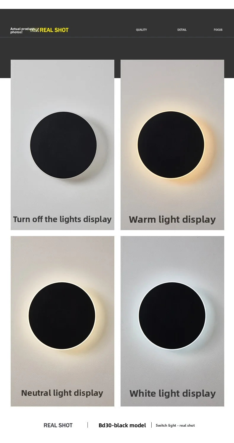 Round LED Wall Light Waterproof – Outdoor Wall Lamp for Corridor, Entrance & Porch.