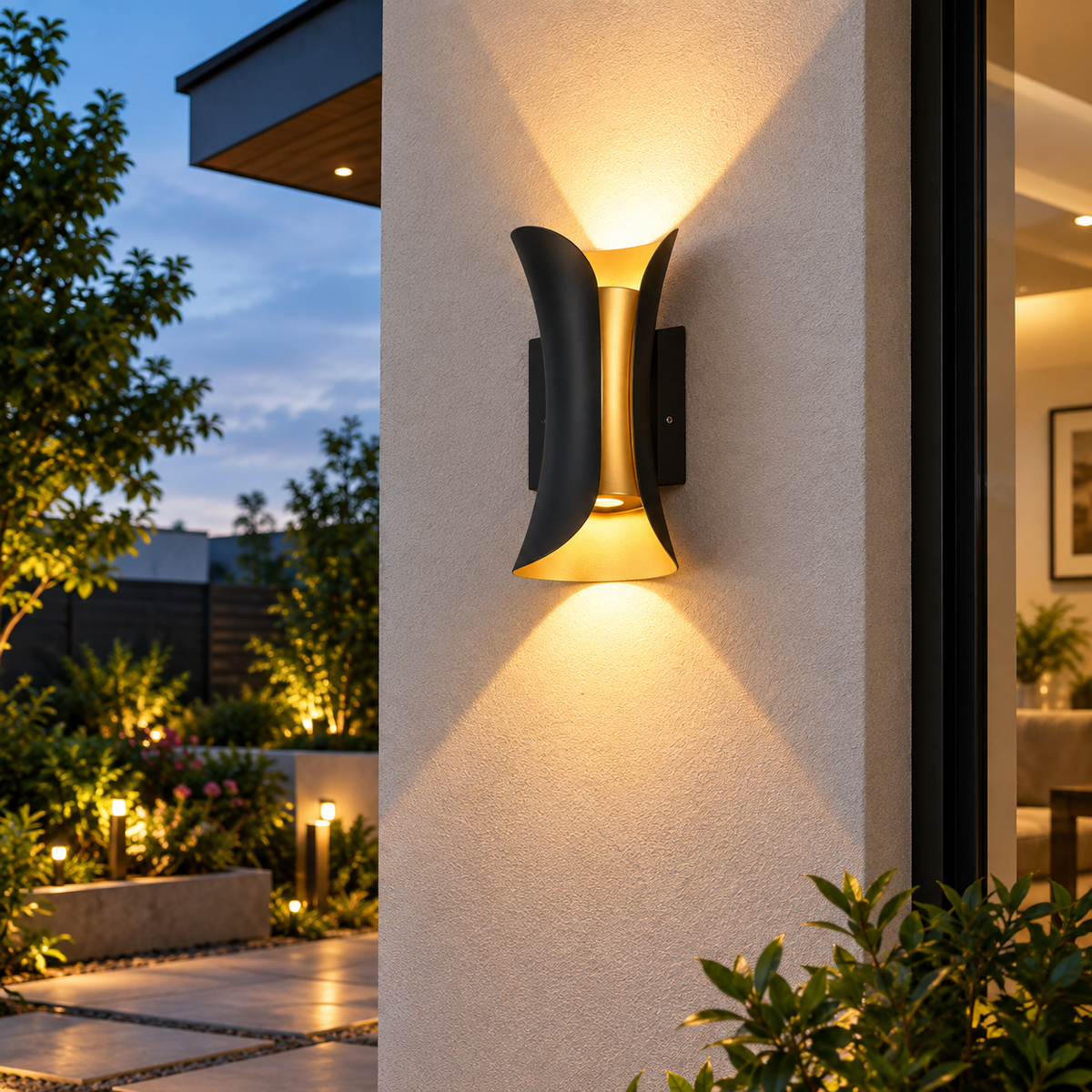 LED Wall Lamp Outdoor Indoor Adjustable Wall Sconce for outside.