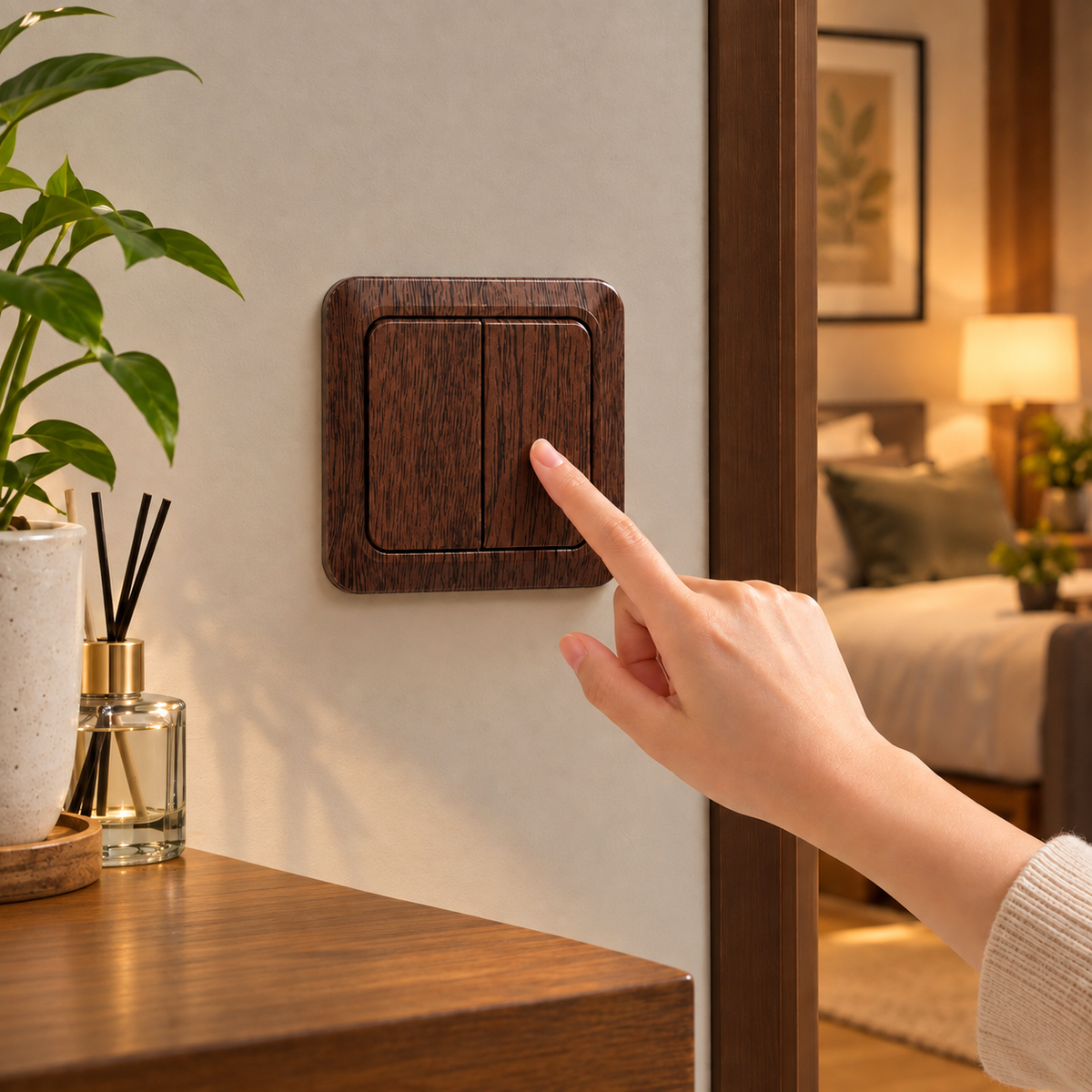 Classic 2-Gang Rocker Wall Light Switch | Ducent Decor.