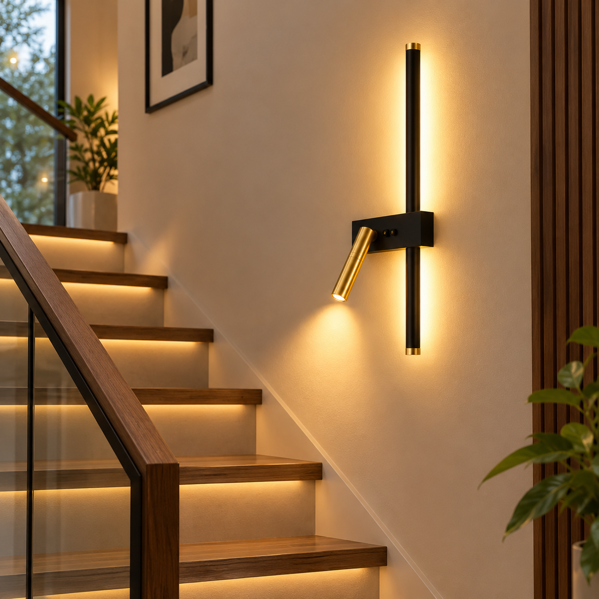 Modern LED Wall Sconce with Adjustable Spotlight, Wall Light, for Study, Dining Room & Kitchen.
