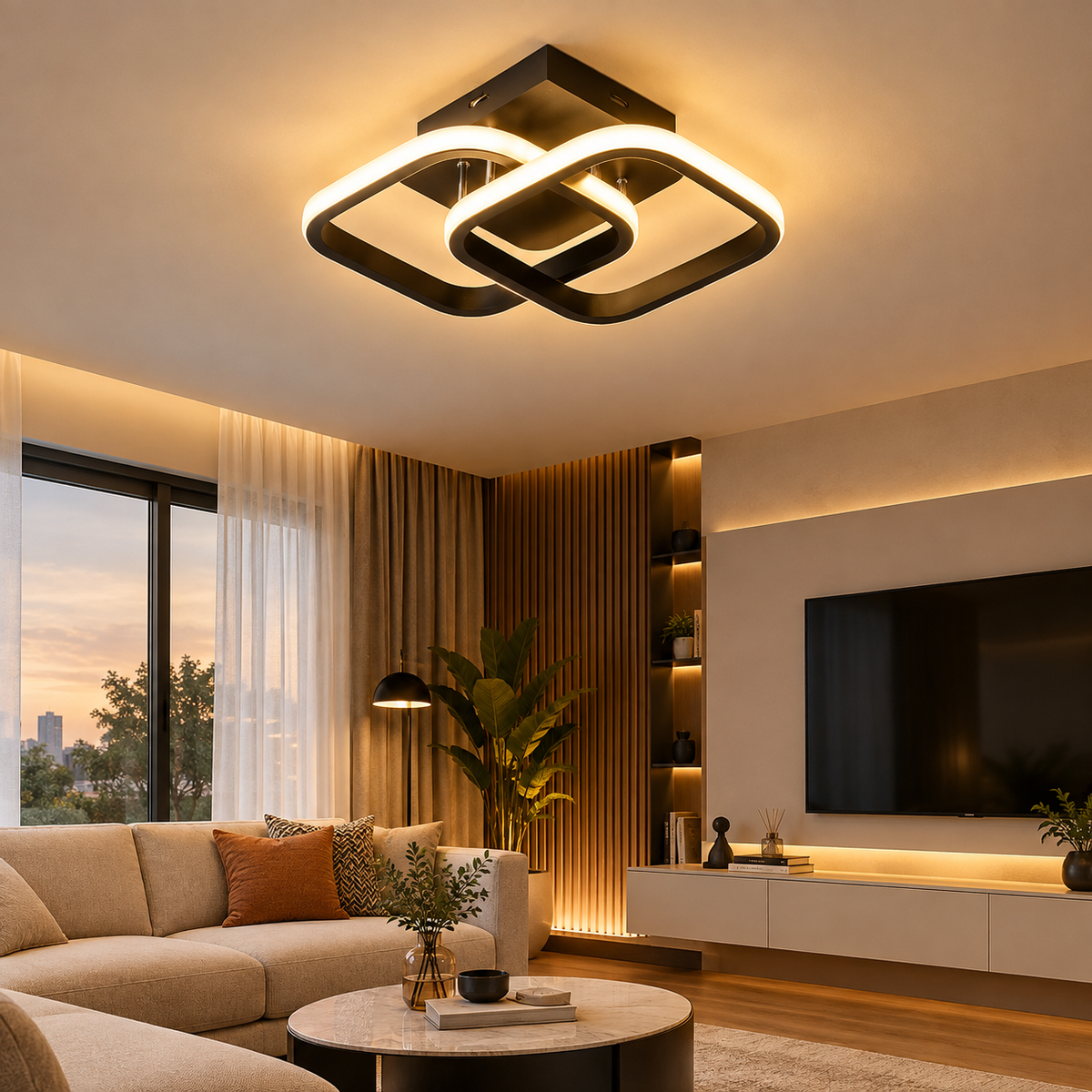 Modern LED Aisle Chandelier | Dimmable Ceiling Light for Corridor, Stairs, Bedroom & living room