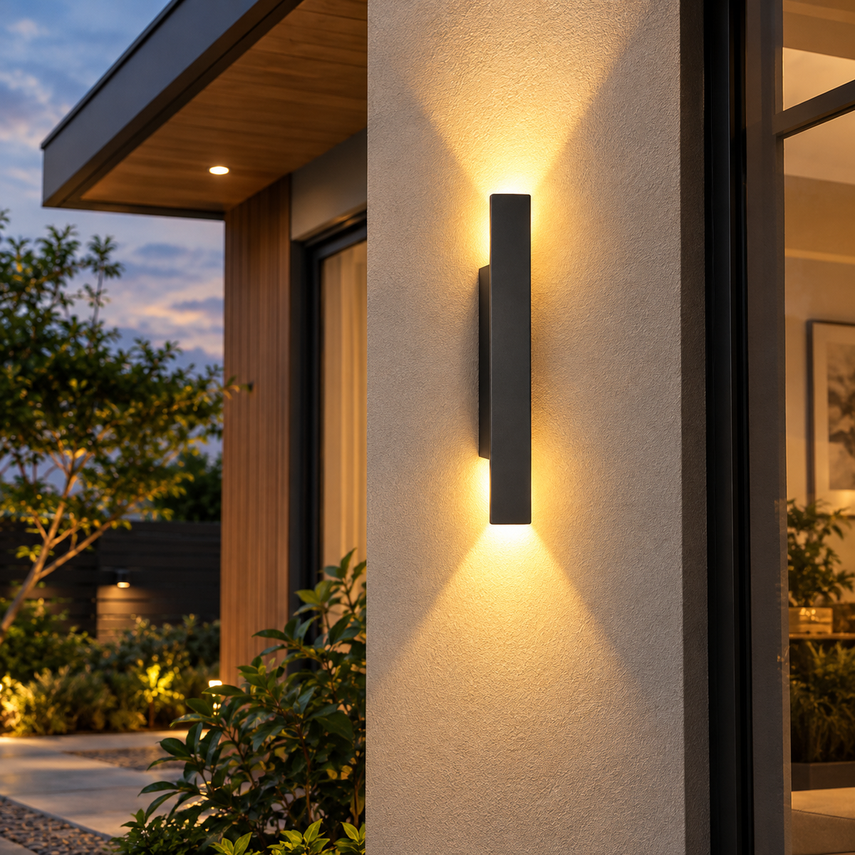 LED Outdoor Wall Lamp – Waterproof Up & Down Light for Courtyard, Corridor & Staircase
