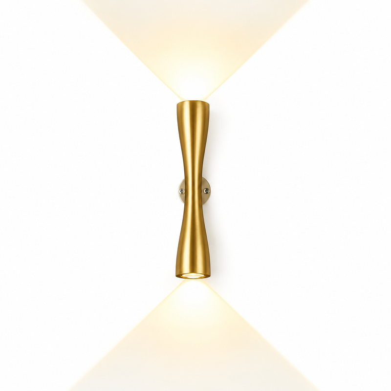 LED Wall Lamp Waterproof Gold Sconce