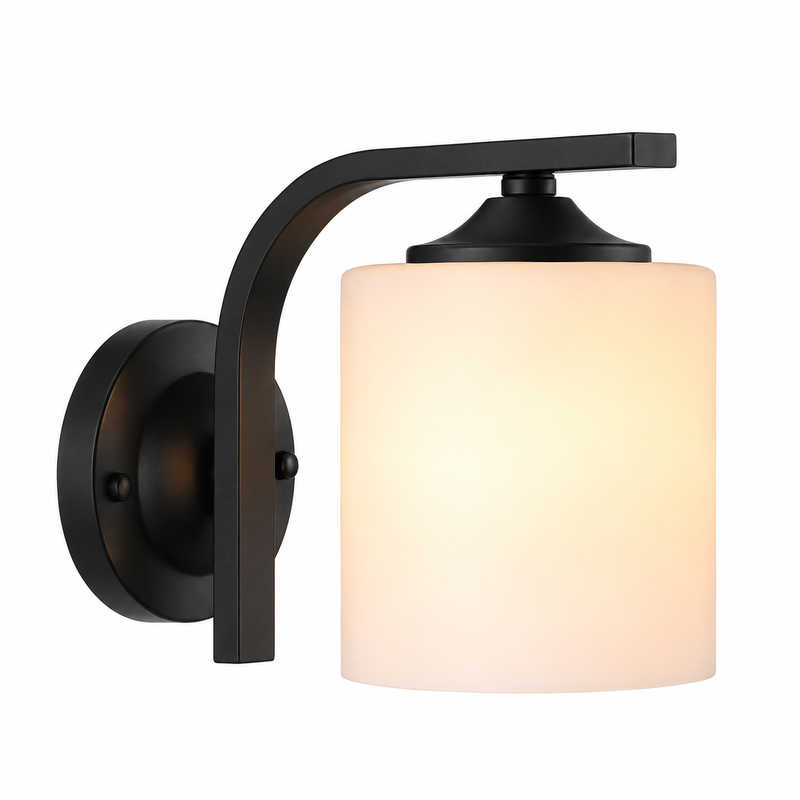 Vintage LED Wall Lamp | Glass Bedside Sconce