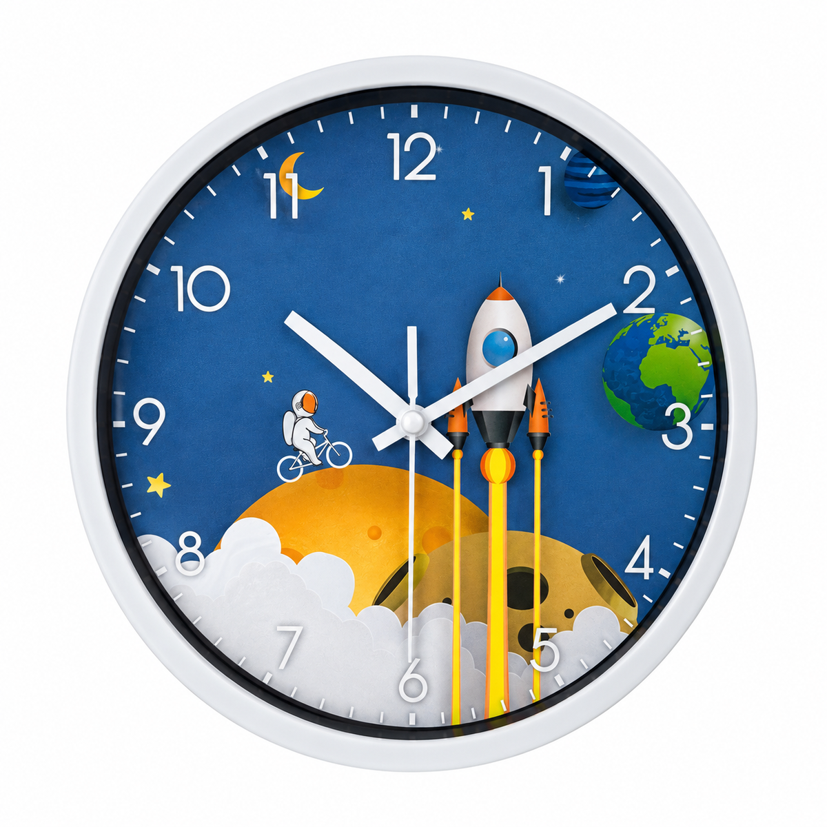 Cartoon Astronaut Wall Clock by Ducent Decor