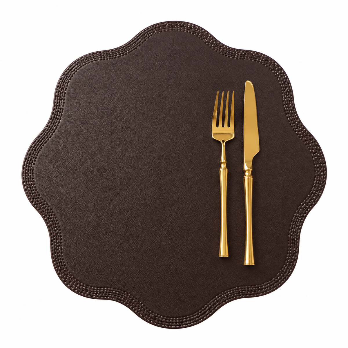 Leather Flower Shape Table Decoration Mat