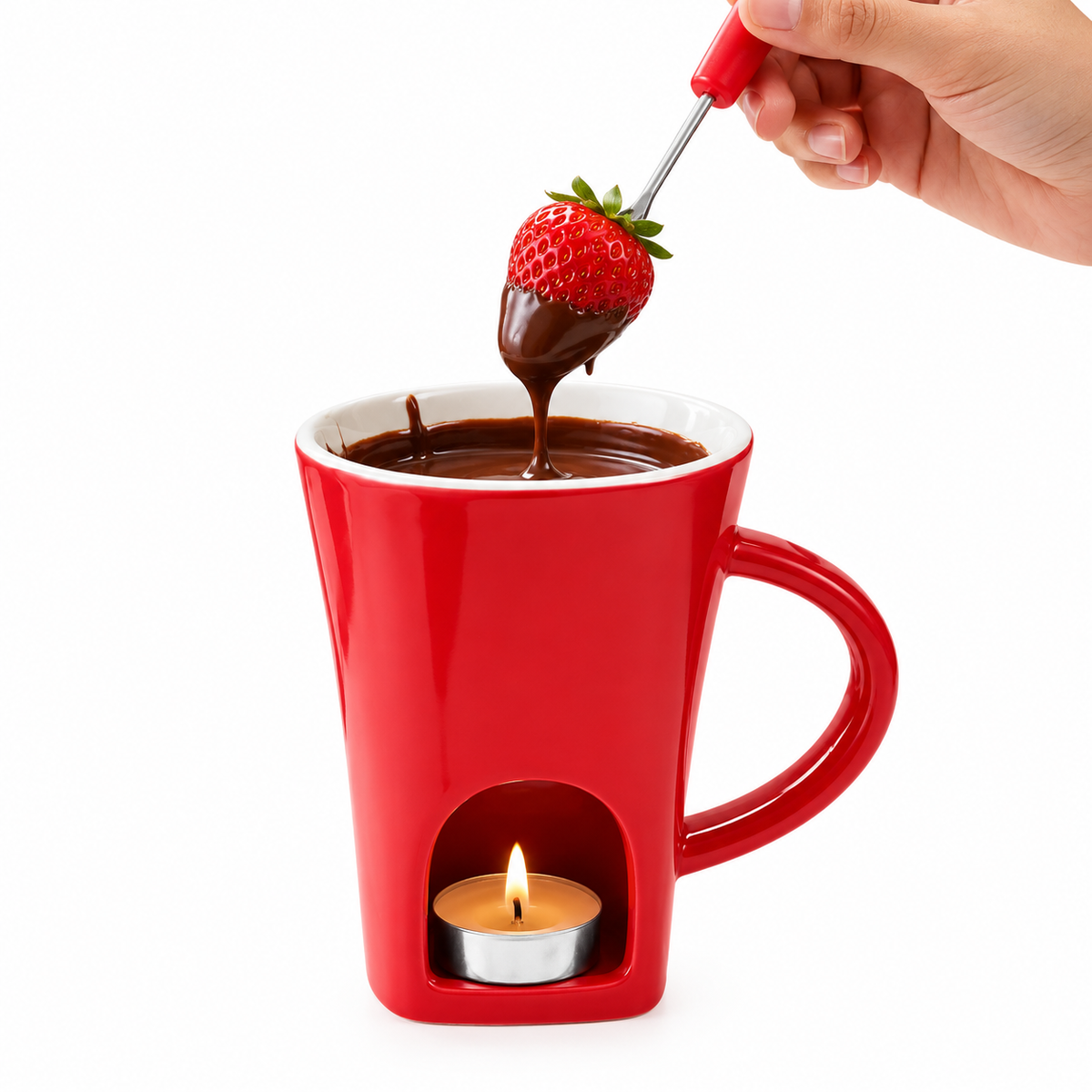 Chocolate Melting Fondue Mug with Fork