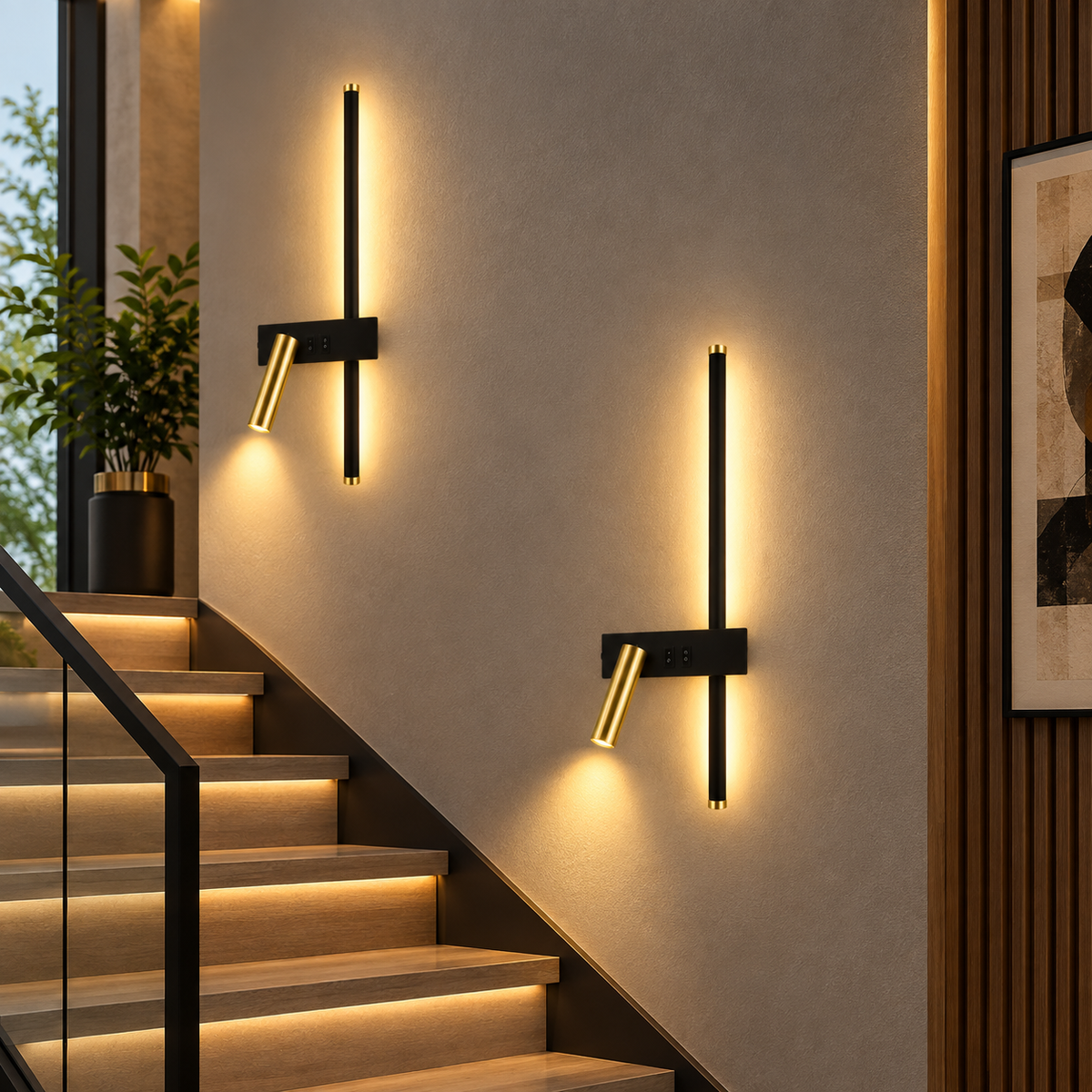 Modern LED Wall Sconce with Adjustable Spotlight, Wall Light, for Study, Dining Room & Kitchen.