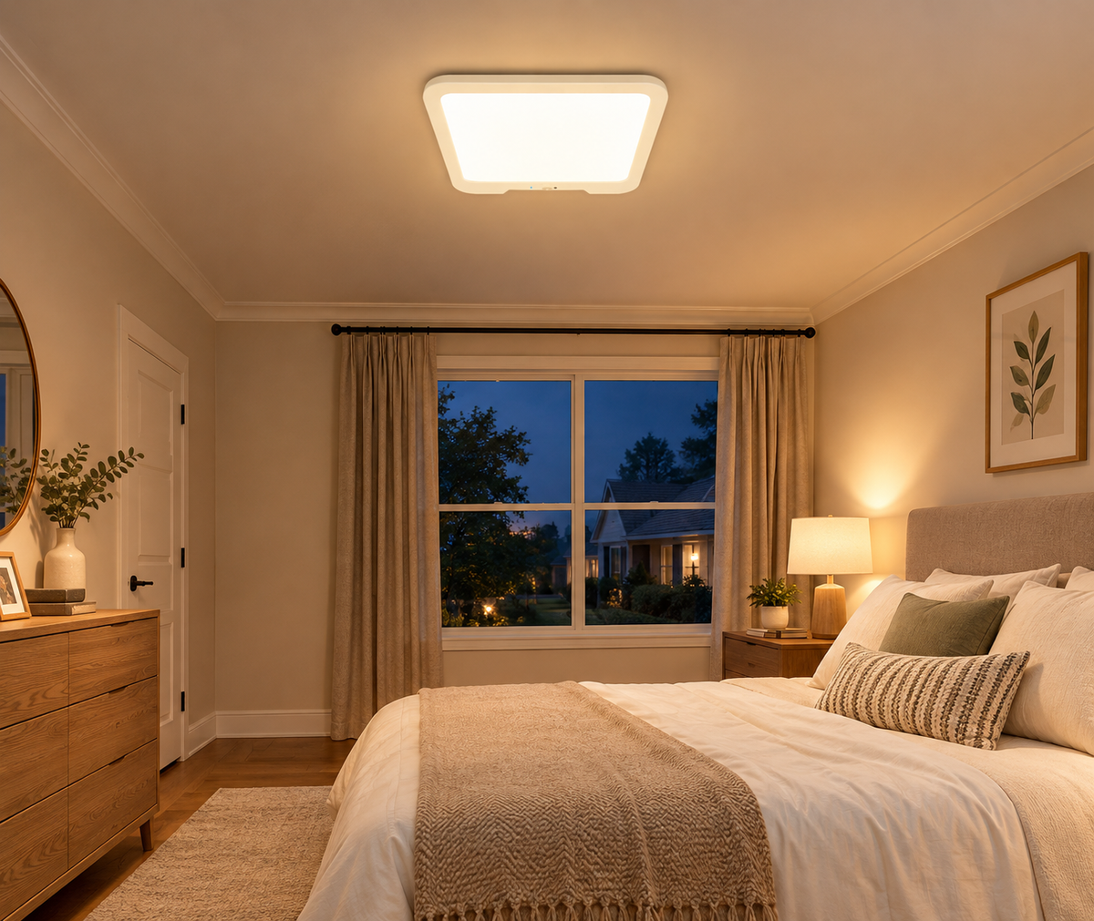 Motion Sensor Ceiling Light with Remote - 3 Color Modes