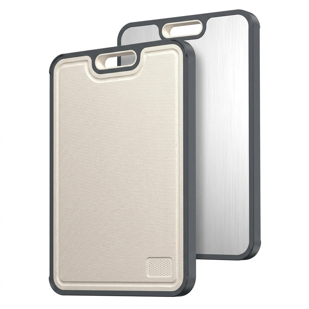 Double-Sided Titanium Cutting Board – Food Grade Wheat Straw PP Chopping Board for Kitchen.