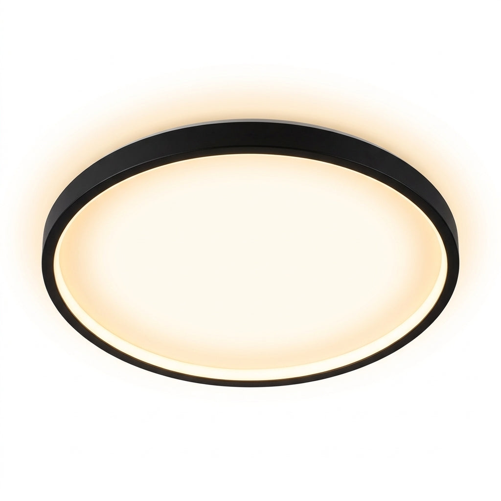 Modern Round LED Ceiling Light with Remote Control | Dimmable Chandelier for Living Room & Bedroom, Warm White/Daylight.