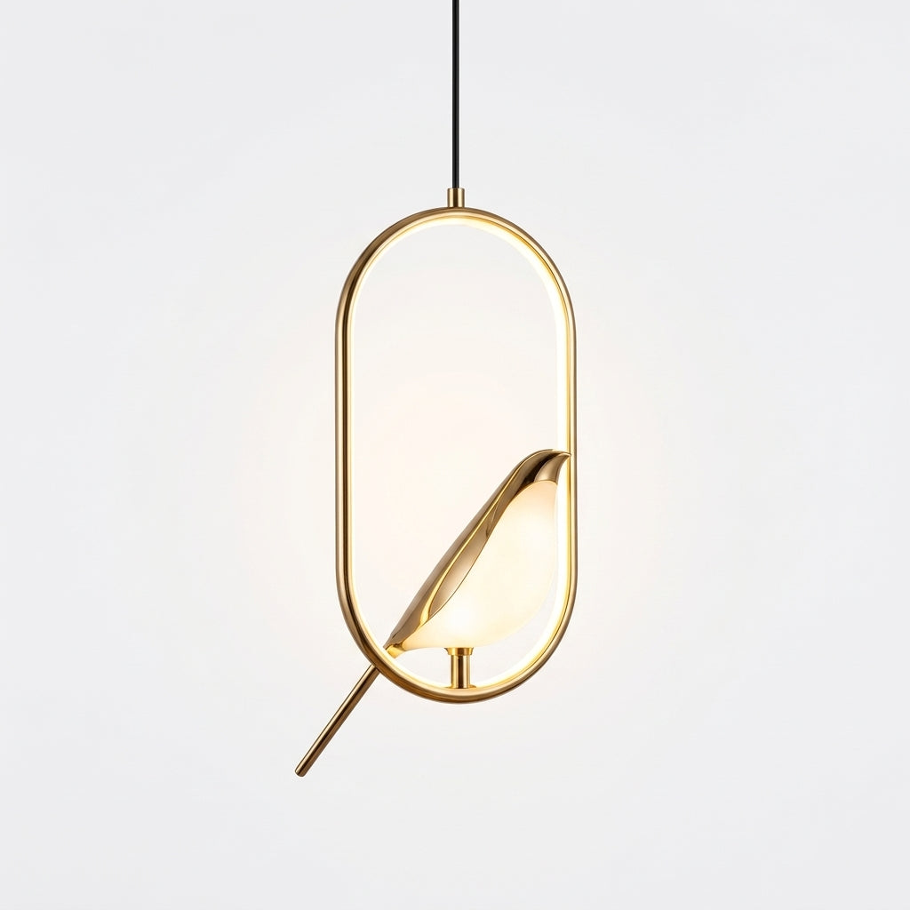 Modern Bird LED Pendant Light – Rotatable Hanging Ceiling Lamp for Bedroom, Dining Room & Kitchen.
