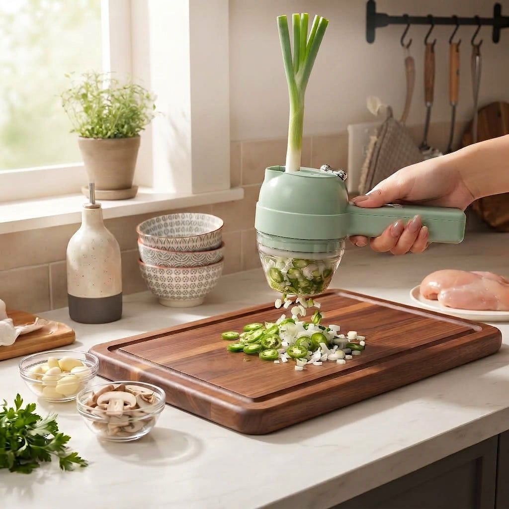 Electric Vegetable Cutter 4-in-1 Wireless Food Chopper