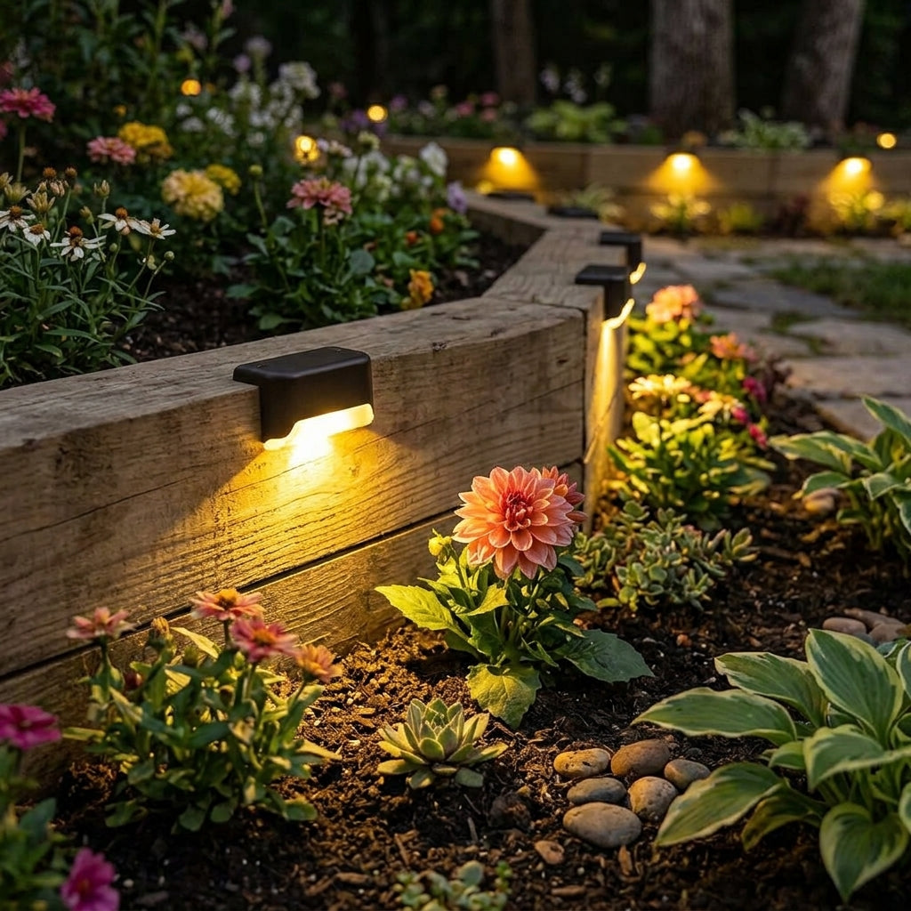 4-Pack Solar LED Garden Lights | For Outdoor Deck & Stair