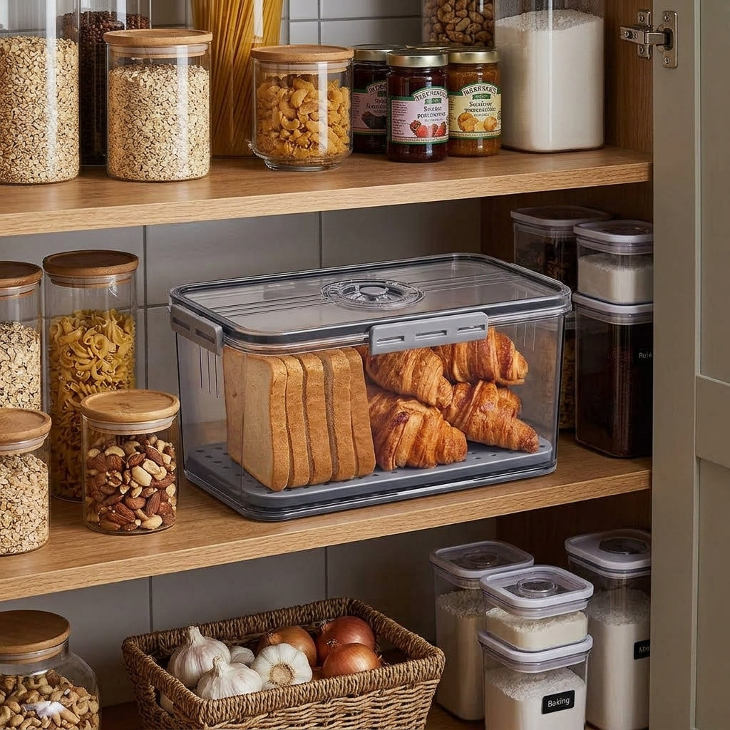 Airtight Food Storage Container with Lid for Kitchen Countertop
