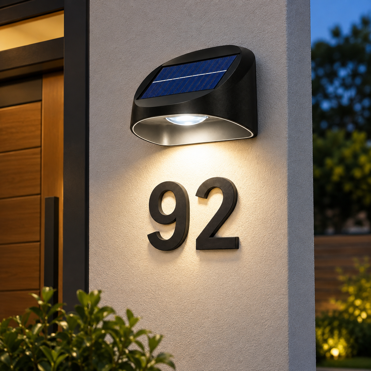 House Number Lamp with Auto On/Off RGB Color Changing