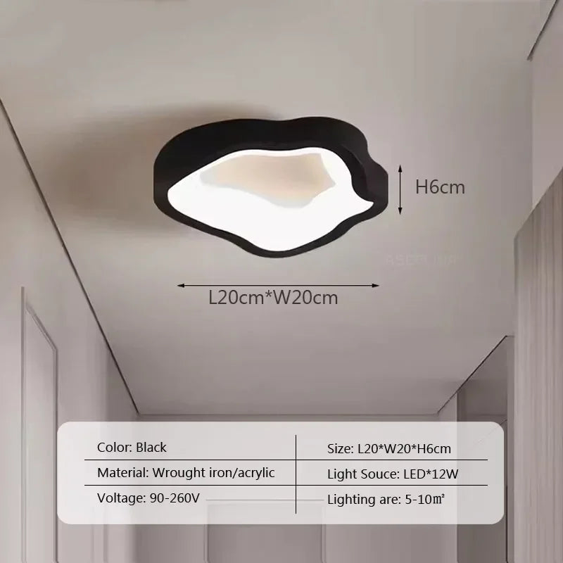 Nordic LED Ceiling Light with Touch On/Off Switch | Modern Geometric Chandelier for Living Room, Dining, Bedroom & Corridor.