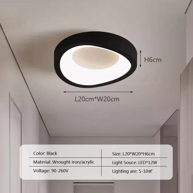 Nordic LED Ceiling Light with Touch On/Off Switch | Modern Geometric Chandelier for Living Room, Dining, Bedroom & Corridor.