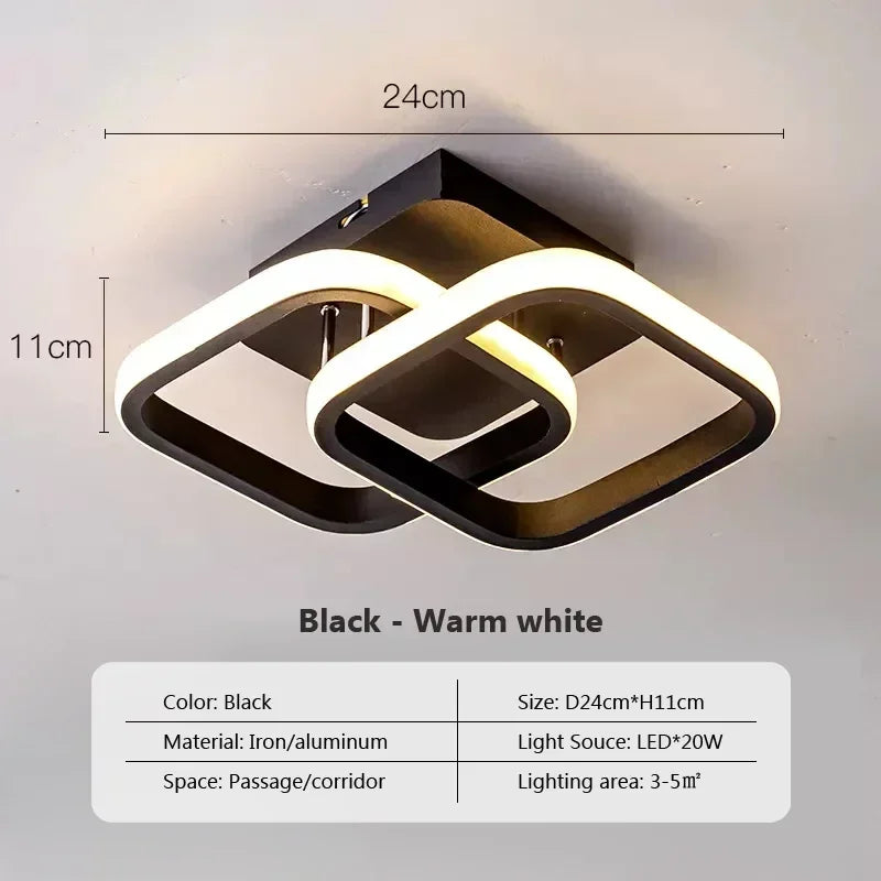 Modern LED Aisle Chandelier | Dimmable Ceiling Light for Corridor, Stairs, Bedroom & living room