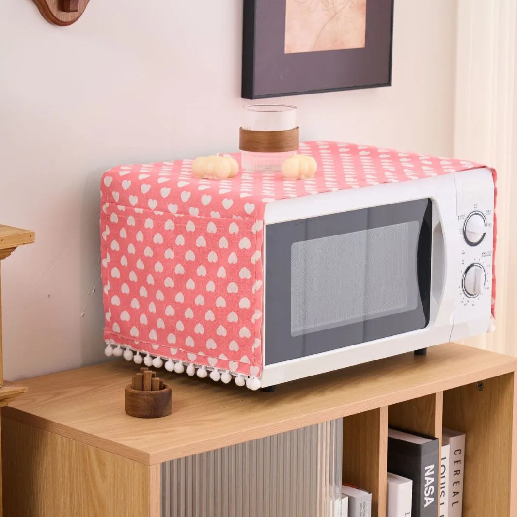 Plaid Polyester Cotton Dust Cover for Universal Appliance Protector