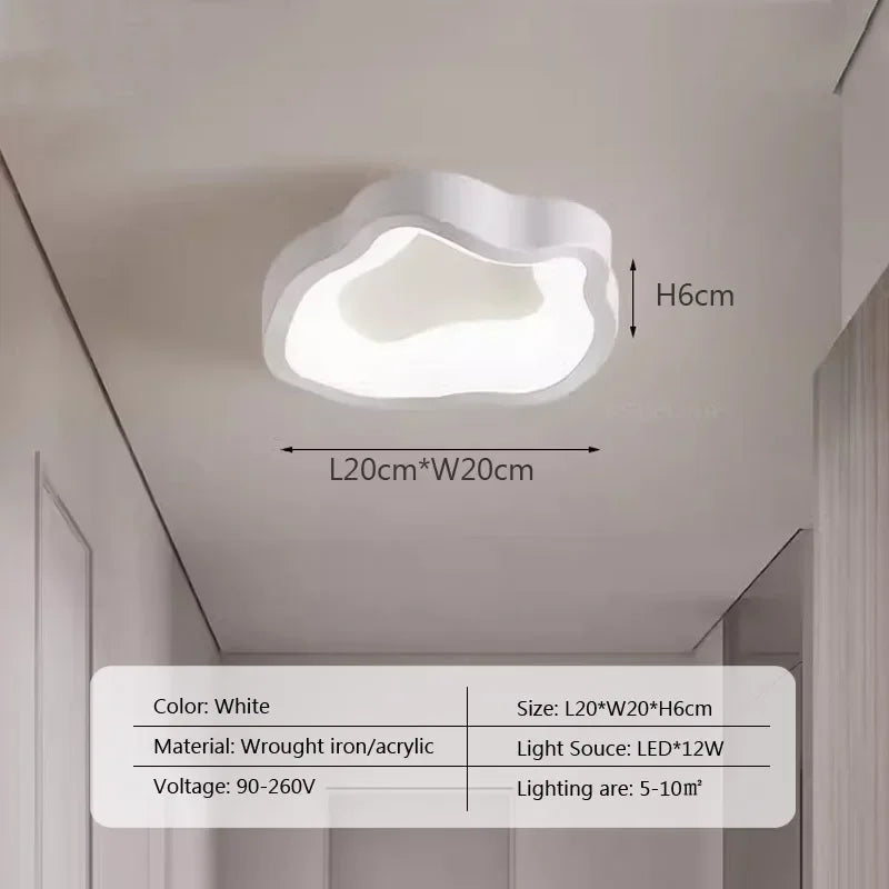 Nordic LED Ceiling Light with Touch On/Off Switch | Modern Geometric Chandelier for Living Room, Dining, Bedroom & Corridor.