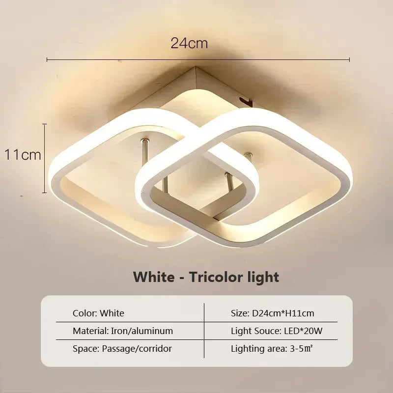 Modern LED Aisle Chandelier | Dimmable Ceiling Light for Corridor, Stairs, Bedroom & living room